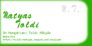 matyas toldi business card