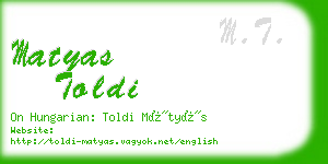 matyas toldi business card